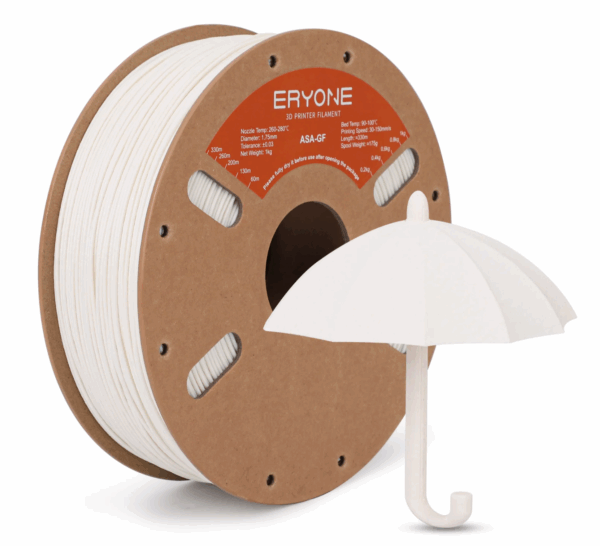 Eryone fehér ASA-GF filament 3D nyomtatáshoz