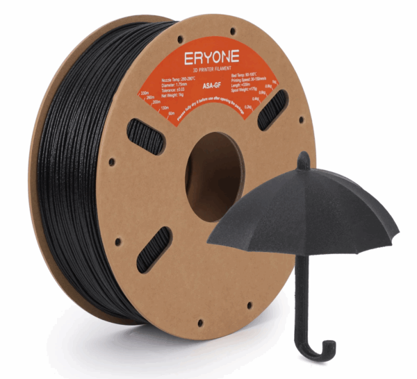 Eryone fekete ASA-GF filament 3D nyomtatáshoz