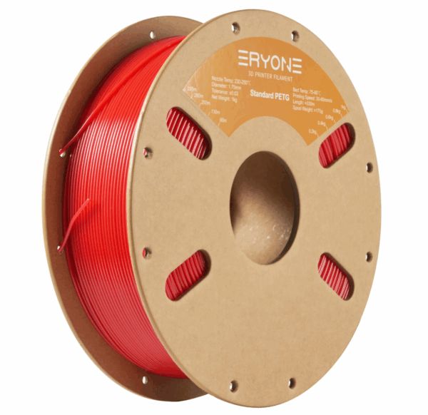 Piros színű PETG filament 3D nyomtatáshoz