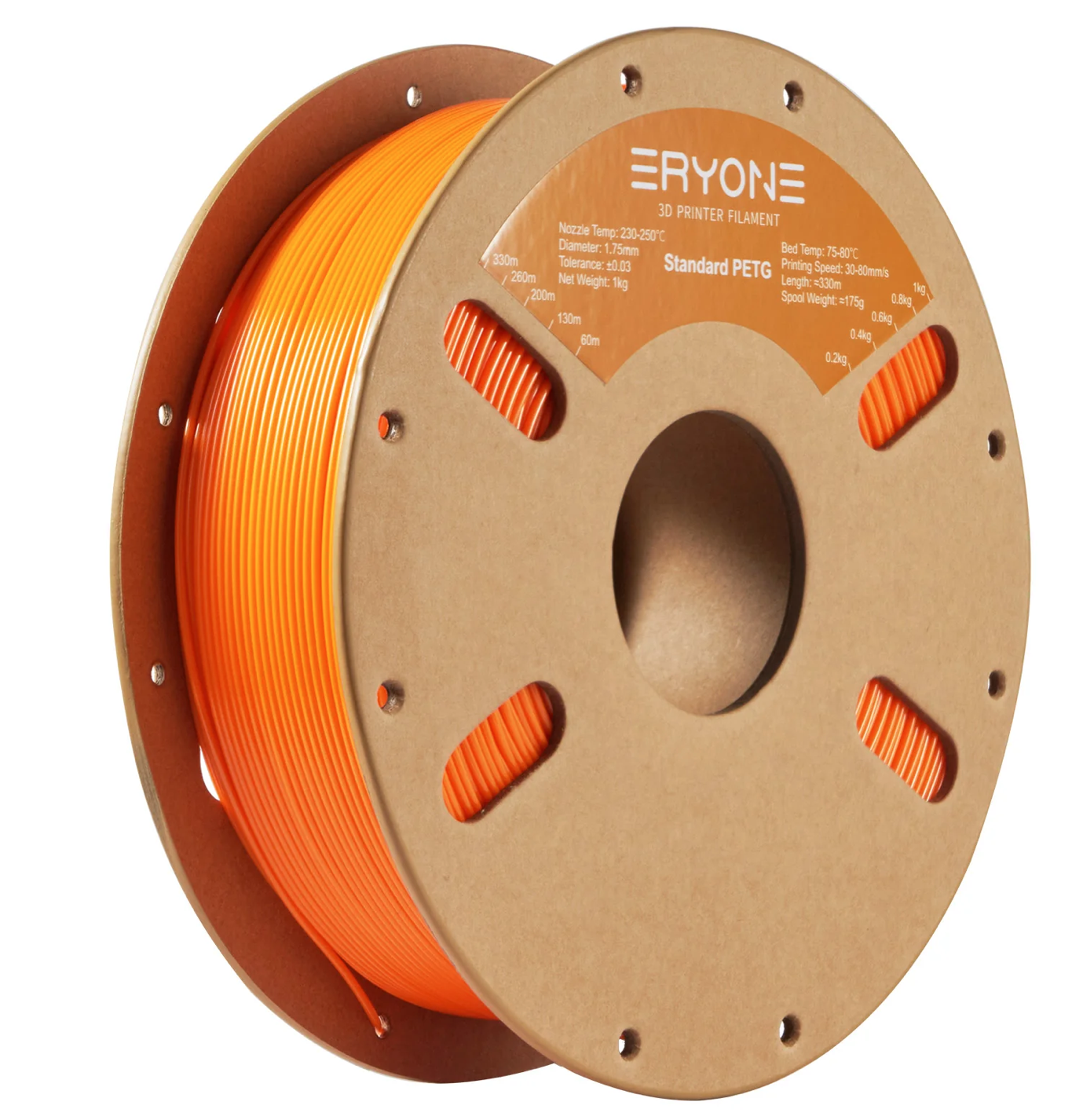 Narancssárga színű PETG filament 3D nyomtatáshoz