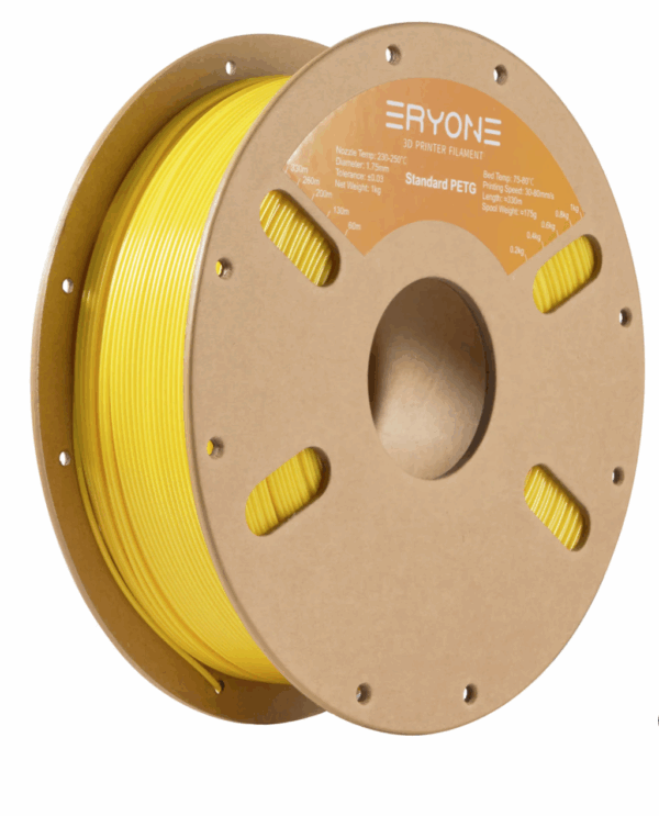 Sárga színű PETG filament 3D nyomtatáshoz
